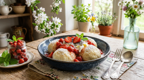 Jarní knedlíky s jahodami dělám každé jaro všem chutnají