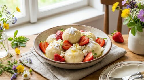 Jarní tvarohové knedlíky plné šťavnatých jahod hotové za 30 minut