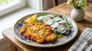 Tento kuřecí řízek disponuje ideálním jarním šarmem